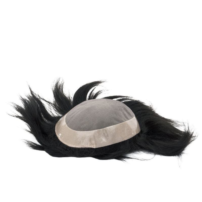 AHF9 SPF Superfino mono con revestimiento de poliéster completo de 1 1/4", cordón doblado al frente de 1/8" con cabello rizado de bebé