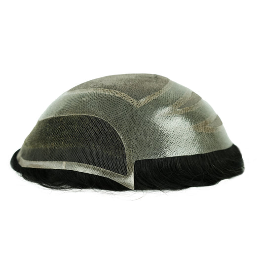 AHF10 Versalite, French Lace Front 1inch ,4"x4" Fine Mono in center Polyskin in perimeter, formatted into 2 layers, designed to be cut down