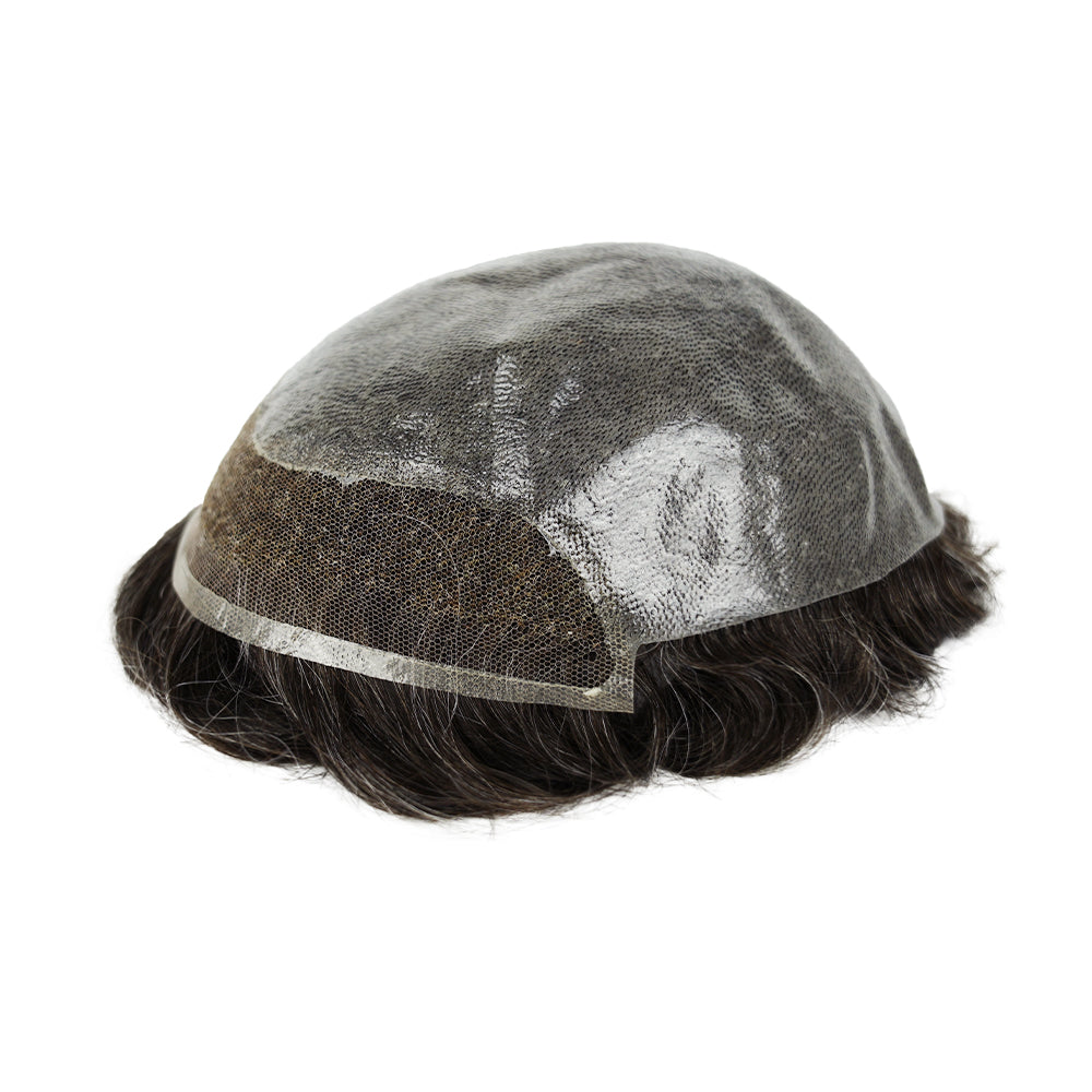 AHF16 BIO, encaje francés de 1 pulgada de frente, 0,08 mm de espesor. Piel el resto.