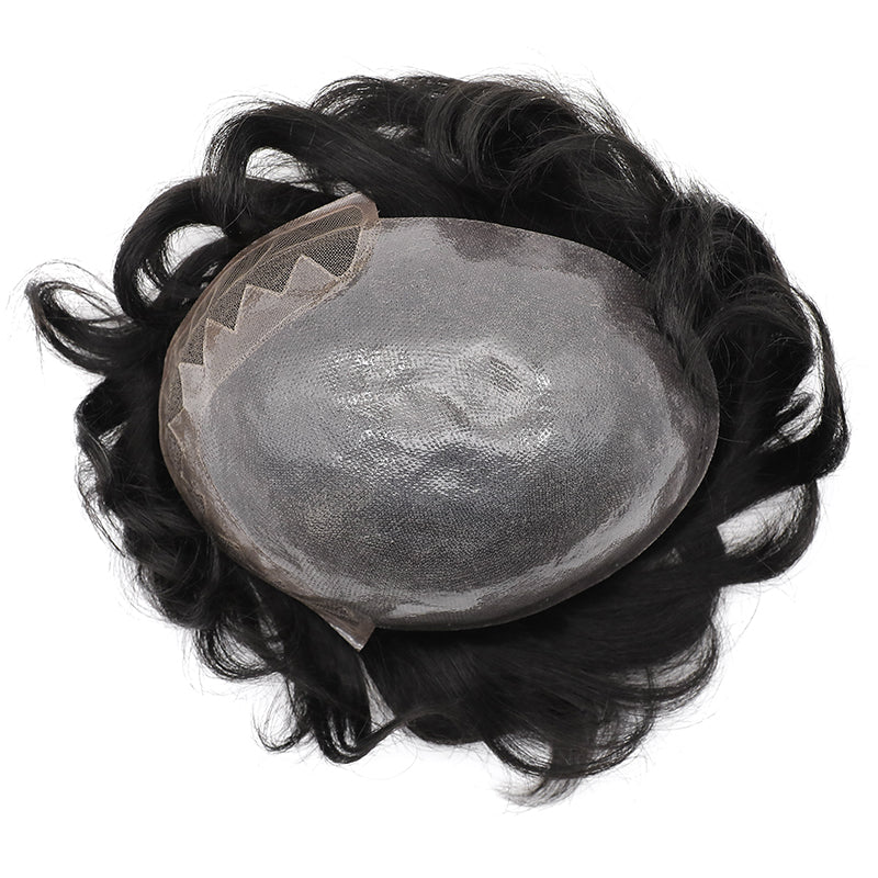 AHF-CM108 PU completo con encaje frontal, las conexiones están en zigzag