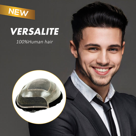 AHF10 Versalite, French Lace Front 1inch ,4"x4" Fine Mono in center Polyskin in perimeter, formatted into 2 layers, designed to be cut down