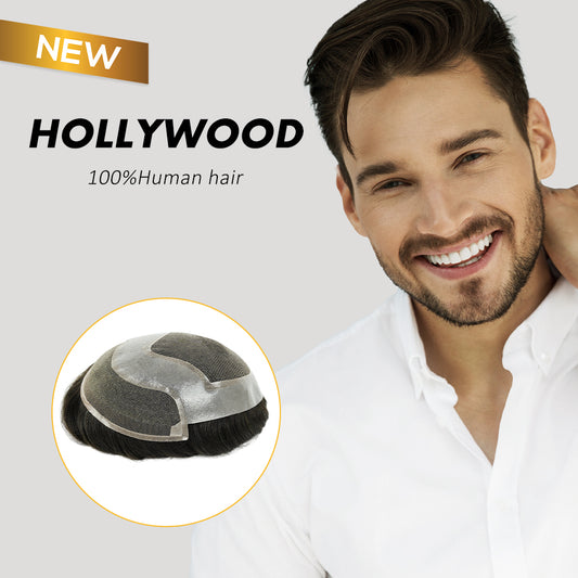 AHF5 Hollywood French lace with full poly perimeter, front french lace 1/3"