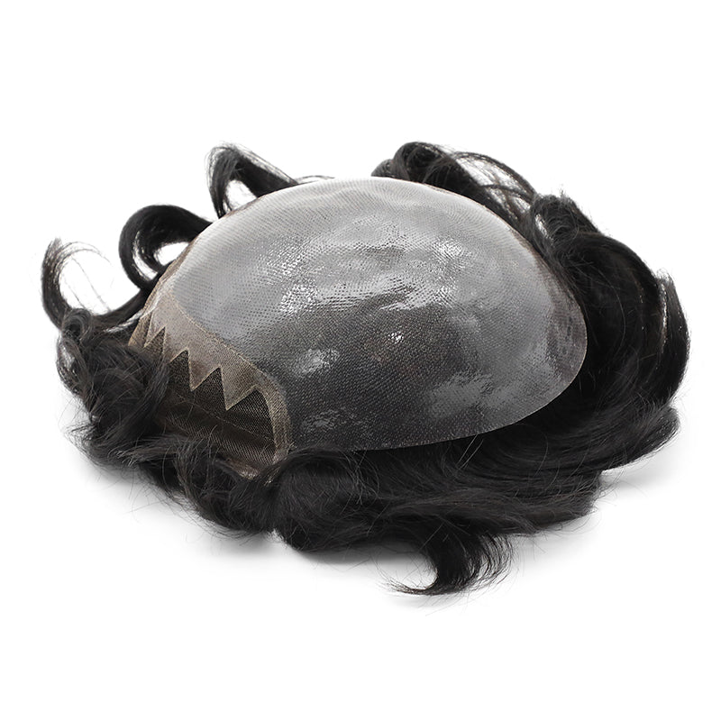 AHF-CM108 PU completo con encaje frontal, las conexiones están en zigzag