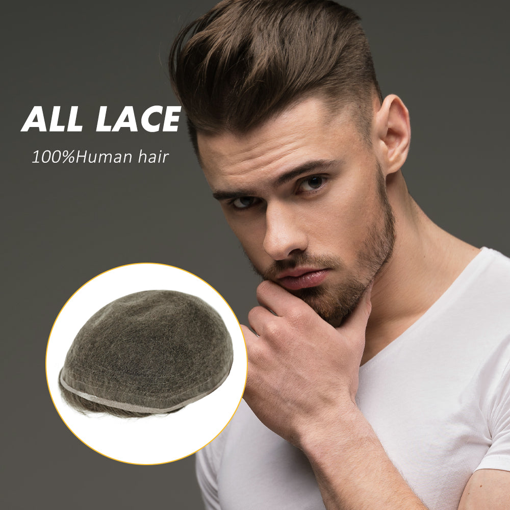 AHF1 All Lace Men's Hair system Venta al por mayor Realista Hairline