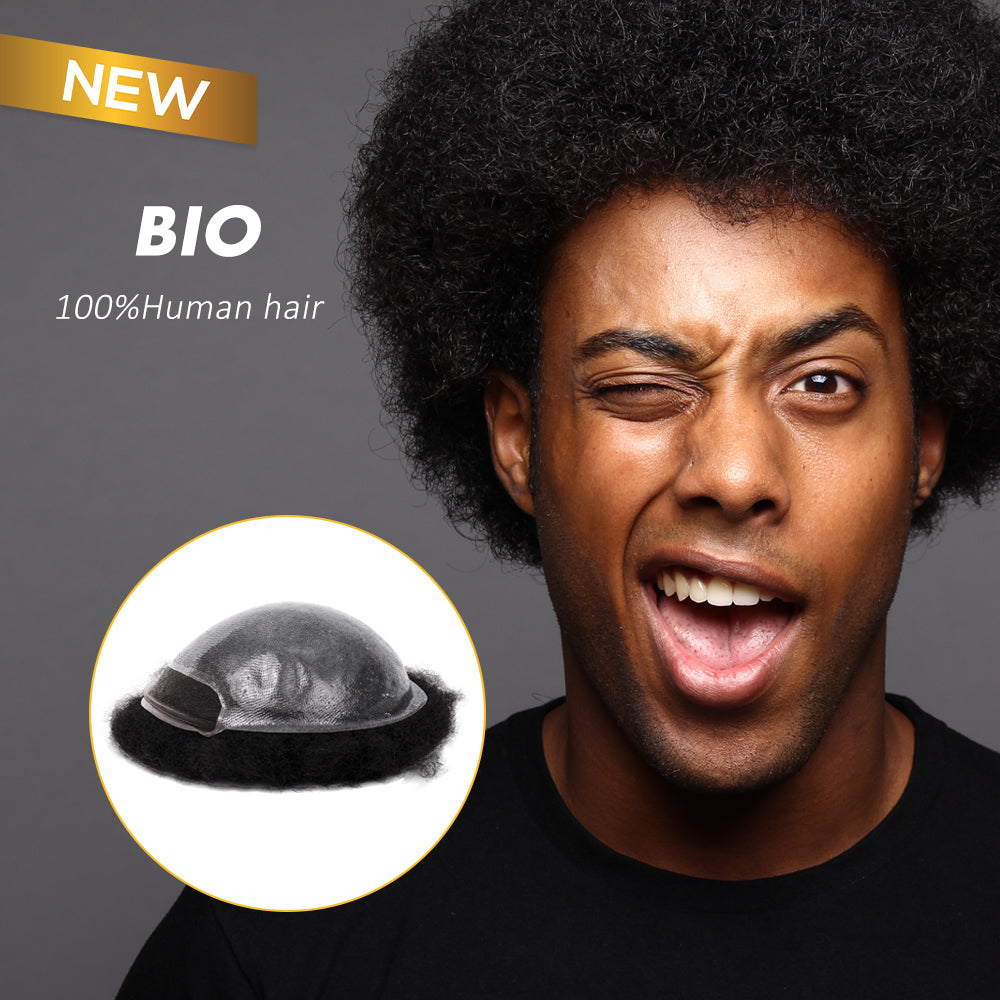 AHF16 BIO, encaje francés de 1 pulgada de frente, 0,08 mm de espesor. Piel el resto.